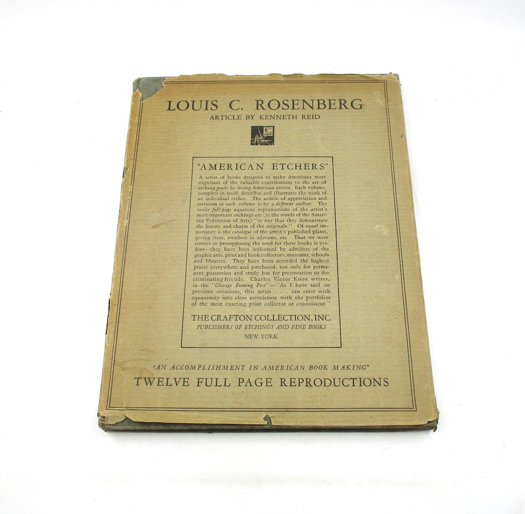 1930 American Etchers, Louis C. Rosenberg, Architectural Engravings ...