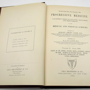 1904 Progressive Medicine Journal: Antique Medical Book
