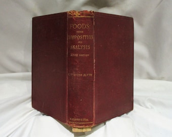 1909 Food Analysis Chemistry Book: Antique Natural Sciences Textbook