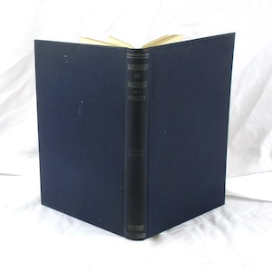 May include: A dark blue hardcover book titled Kinematics of Machines by Guillet, Fourth Edition, published by John Wiley and Sons. The book is standing upright, showing the spine with silver lettering and the front and back covers.