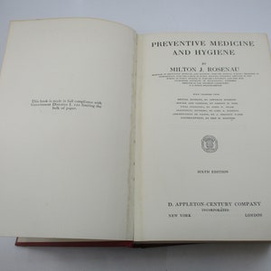 1940 Preventive Medicine and Hygiene Book: US Army Training