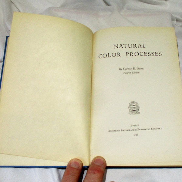 1945 Natural Color Processes, Film Developing Instruction Book, Mid Century Photography Handbook Salvage
