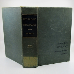 1961 Pathologic Physiology, Vintage Anatomy, Pathology, Internal Medicine, Treatment, Disease, Medical School Textbook Salvage