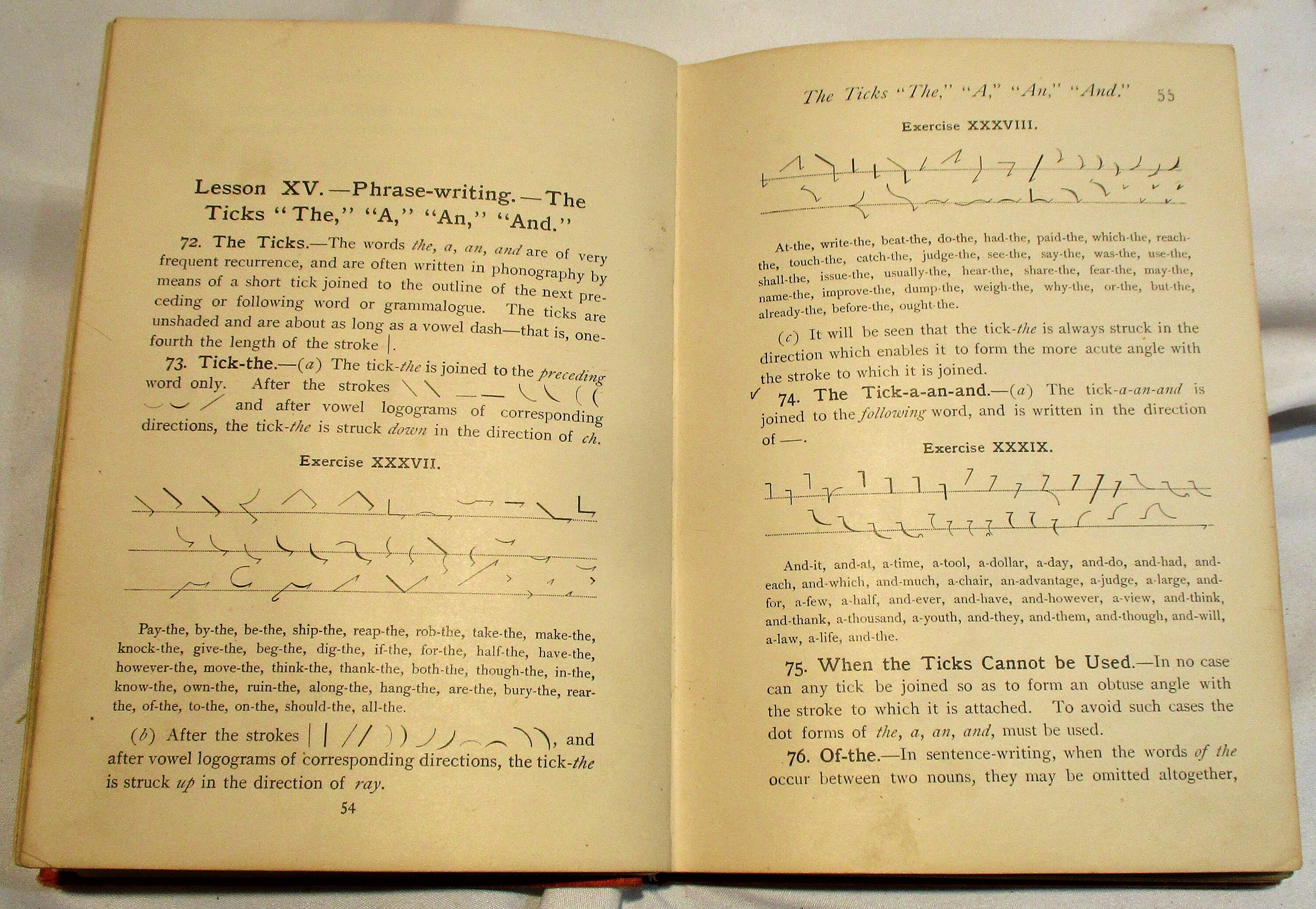 1906 Shorthand Book: the Phonographic Amanuensis, Business Language ...