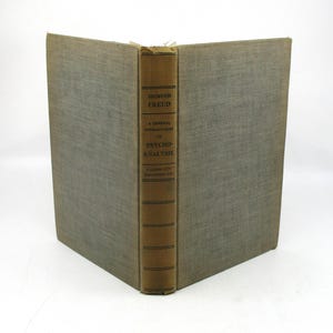1943 Sigmund Freud Book, General Introduction to Psychoanalysis, Early Psychology, Vintage Psychiatry, Old University Course Salvage