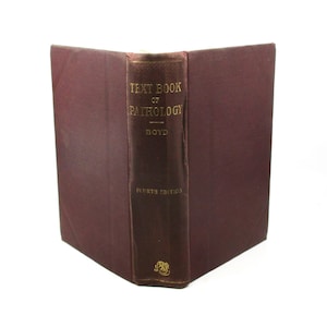 1944 Textbook of Pathology, Anatomy, Physiology, Internal Medicine, Diseases, Diagnosis, Treatment, Bacteriology Vintage Medical School Book