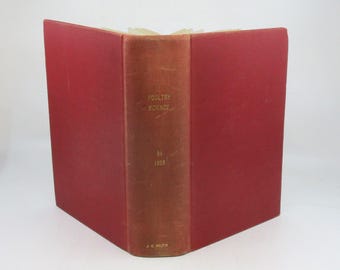 May include: A red hardcover book titled "Poultry Science" with the year "1955" printed on the spine. The book is by J.G.  Helfrich.