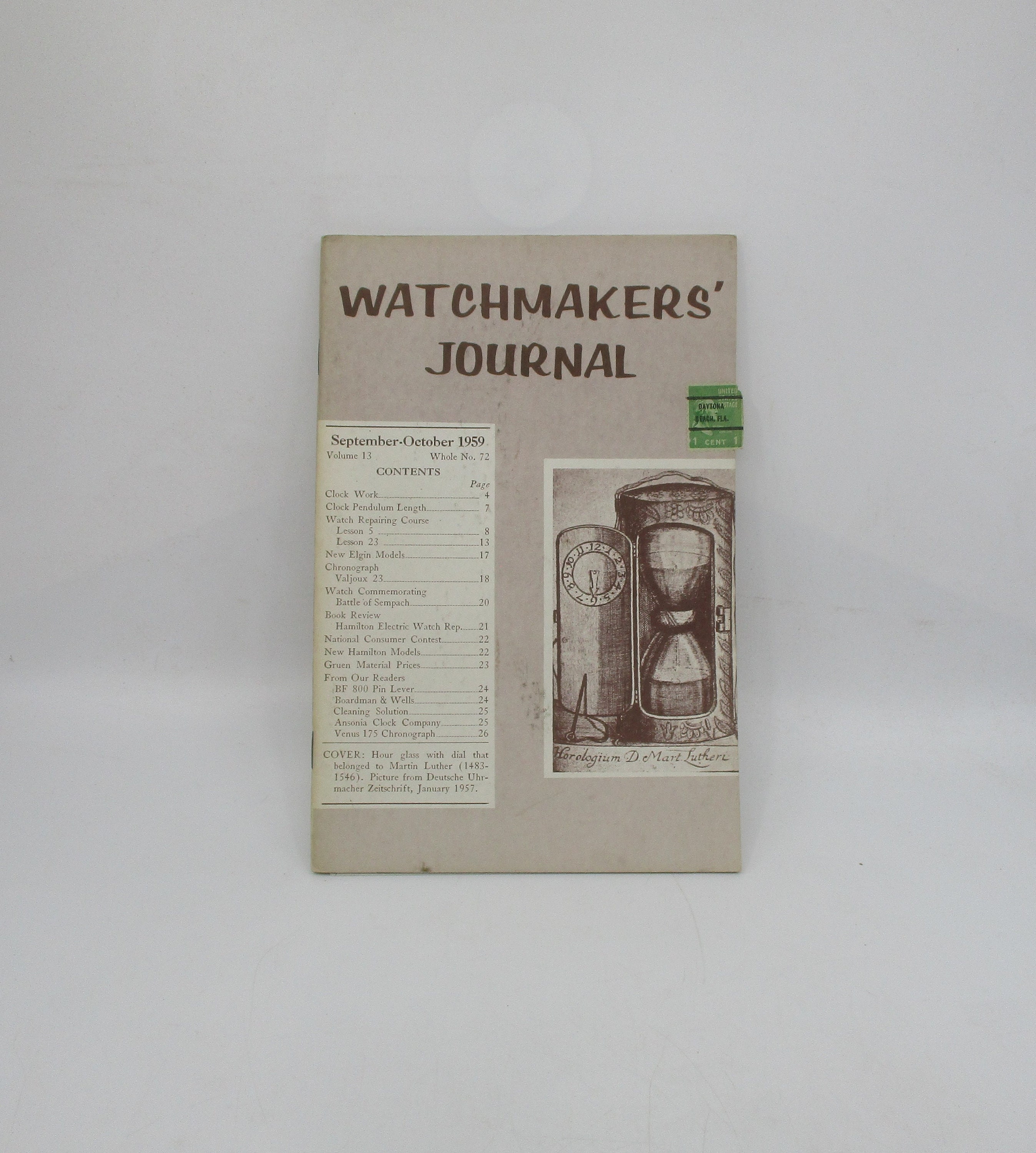 1959 Watchmakers' Journal, Watch and Clock Repair Book, Old