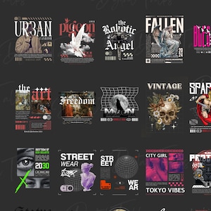 35+ Streetwear PNG designs, Flower Streetwear, Urban T-Shirt Design Bundle, Trendy Digital Art, Halftones, SVG and PNG Files,Print on Demand