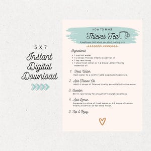 Thieves Tea | Wellness Guide | Digital Download | 5x7