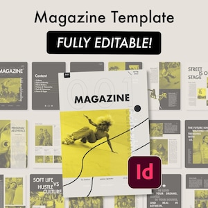 InDesign Template Magazine, moderne lay-out (A4 en US Letter)