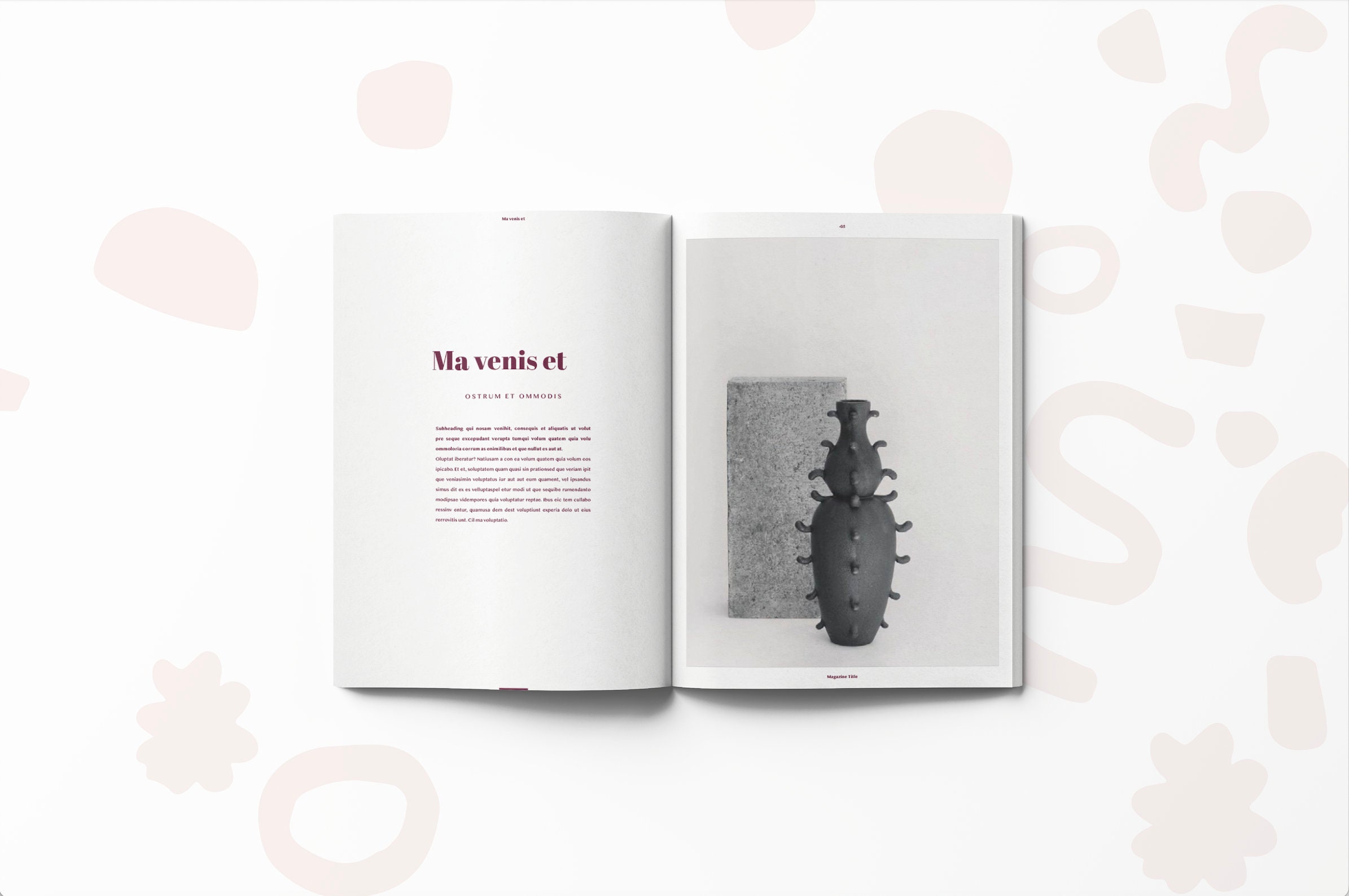 Pottery Ceramics Catalogue Template Indesign Template Etsy