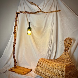 Handmade Leselampe Holz