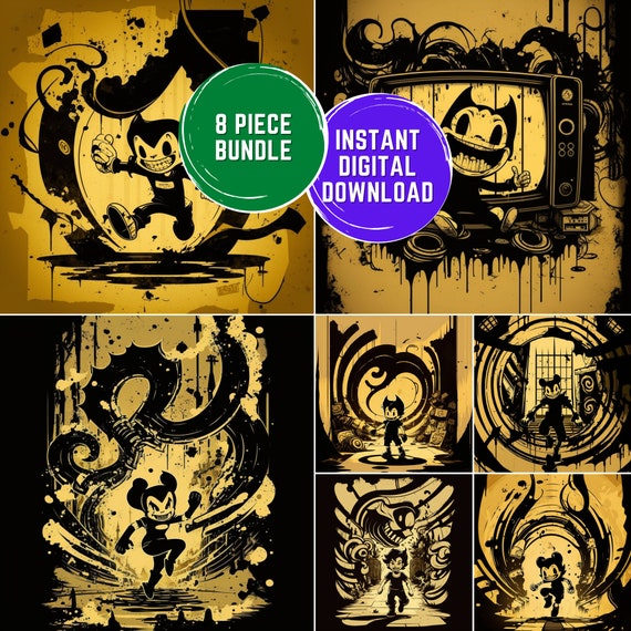 Bendy & the Ink Machine Inspired Game Art Digital Download 