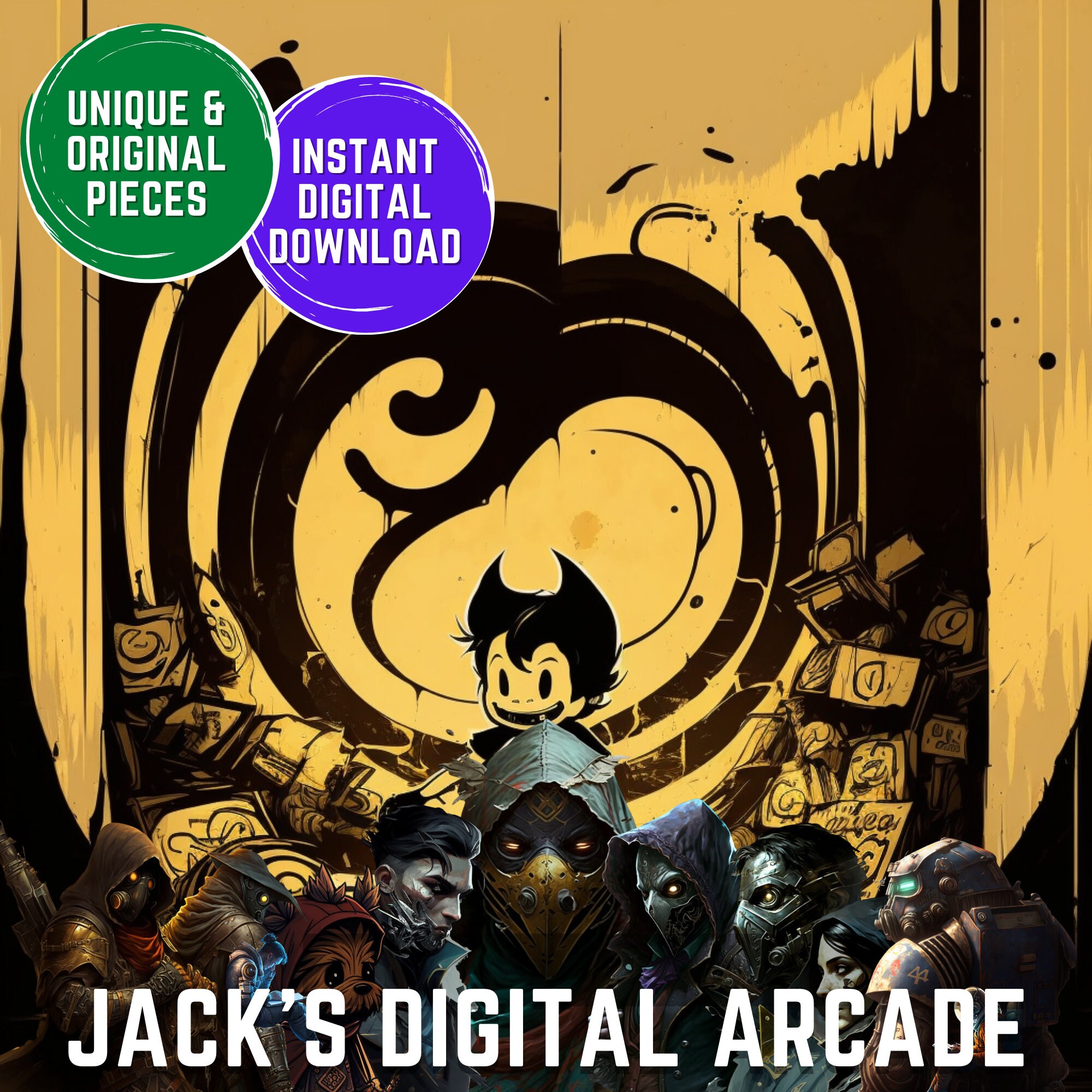 Bendy & the Ink Machine Inspired Game Art Digital Download 