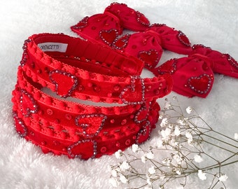 Valentine’s Day Headband | Red Headband, Valentines Day Gift