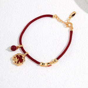 Sterling Silver Red String Bracelet/18K Gold Plated String Bracelet，Protection Bracelet, Red String, New Year Bracelet