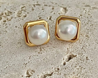 Sterling Silver Pearl Earrings | Mnimalist Earrings | S925 | Vintage Earrings | Gift Earring