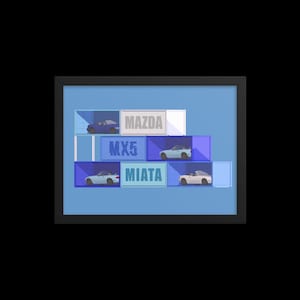 Mazda Mx5 Miata Container Poster Blue or Pink - Gift Idea
