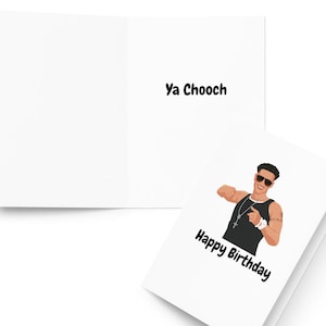 Cartão de aniversário de Pauly D | Jersey Shore | Ya Chooch | Aniversário engraçado | Cartão italiano engraçado