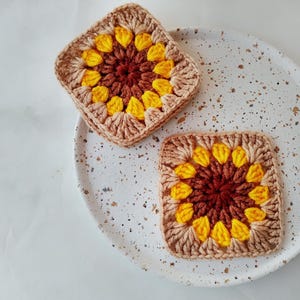 Set of 3 PDF Crochet Granny Square - Easy Beginner-Friendly Digital Download, DIY Crochet Tutorial