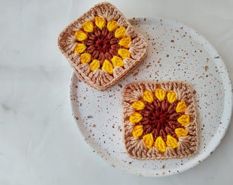 Set of 3 PDF Crochet Granny Square - Easy Beginner-Friendly Digital Download, DIY Crochet Tutorial