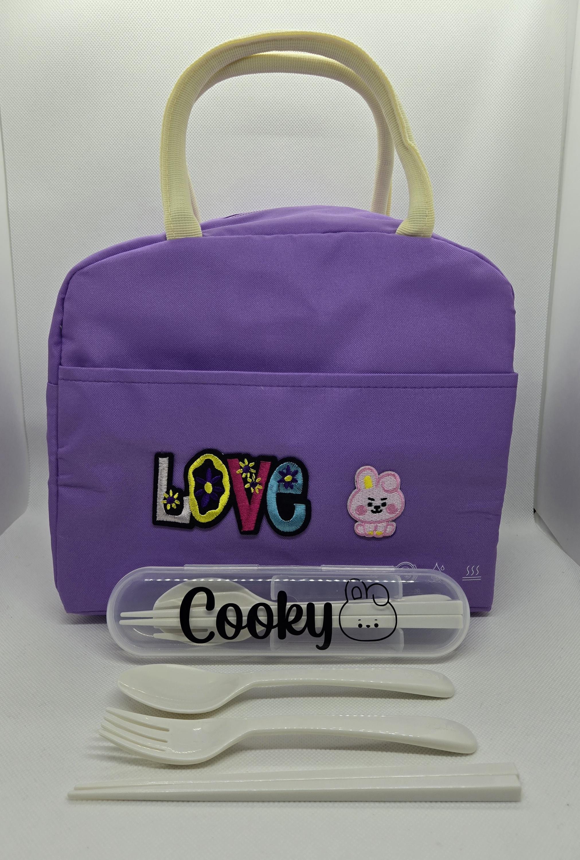 B*T*S Cute Lunch Bag & Utensil Set - Etsy