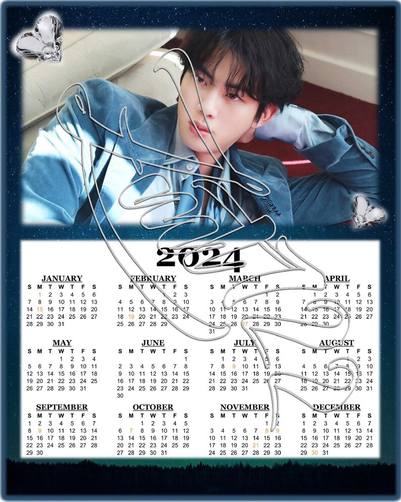 BTS 2024 Photo Calendar Etsy