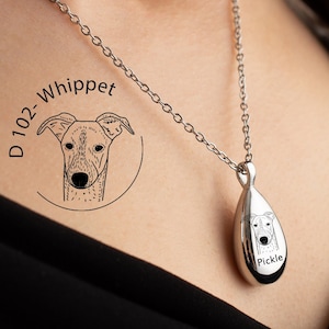 Personalized Cremation Jewelry, Pet Ashes Necklace for Women, Pet Urn Necklace, Dog Memorial Gift for Her, Gold Dog Mom Urn Necklaces
