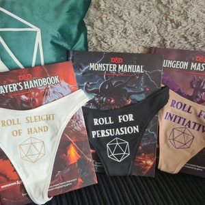 D&d Underwear - Roll for Persuasion/Initiative/Sleight of Hand - Funny gift - TTRPG Dungeons and Dragons