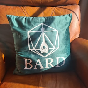 Bard Dnd Class Cushions - Dungeons and Dragons Cushion - Dnd, Pathfinder, TTRPG