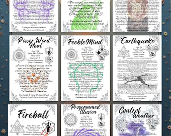 Pergamene magiche - Dungeons and Dragons - Carta pergamena