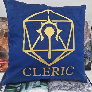 Cleric D&D Class Cushion: Super Soft Velvet TTRPG Pillow