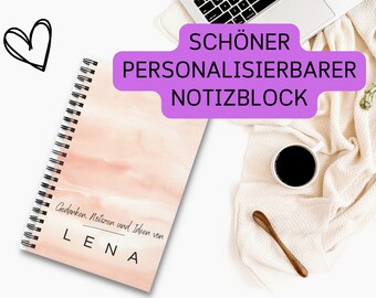 Personalized Notebook | Individual name | Notebook Notepad as a gift