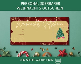 Christmas voucher | Personalized Christmas voucher | Voucher individual | Christmas present | personalized gift