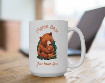 Personalized Mama Bear Coffee Mug, Mother's Day Gift