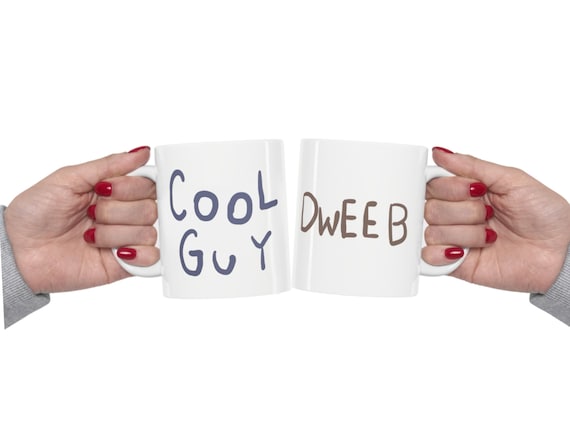 Adventure Time Mugs - Cool Guy and Dweeb Ceramic Mugs - Set of 2 - Etsy