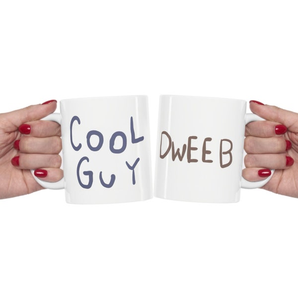Adventure Time Mugs - Cool Guy and Dweeb Ceramic Mugs - Set of 2