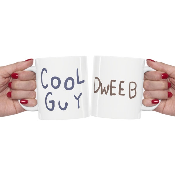 Cool Guy and Dweeb Mugs - from the first Card Wars Episode of Adventure Time