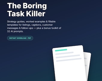 Etsy Shop Operations Workbook – Listing SEO Guide, Message Templates & Weekly Planner + Bonus AI Prompts | Seller Toolkit PDF