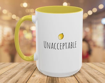 Lemongrab Adventure Time Mug: Unacceptable Ceramic Mug