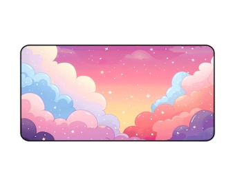 Cloud Landscape Desk Mat, Anime Style, Calming Desk Accessory