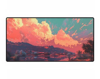 Glitch Art V2 Desk Mat | Large Mousepad | Desk Pad