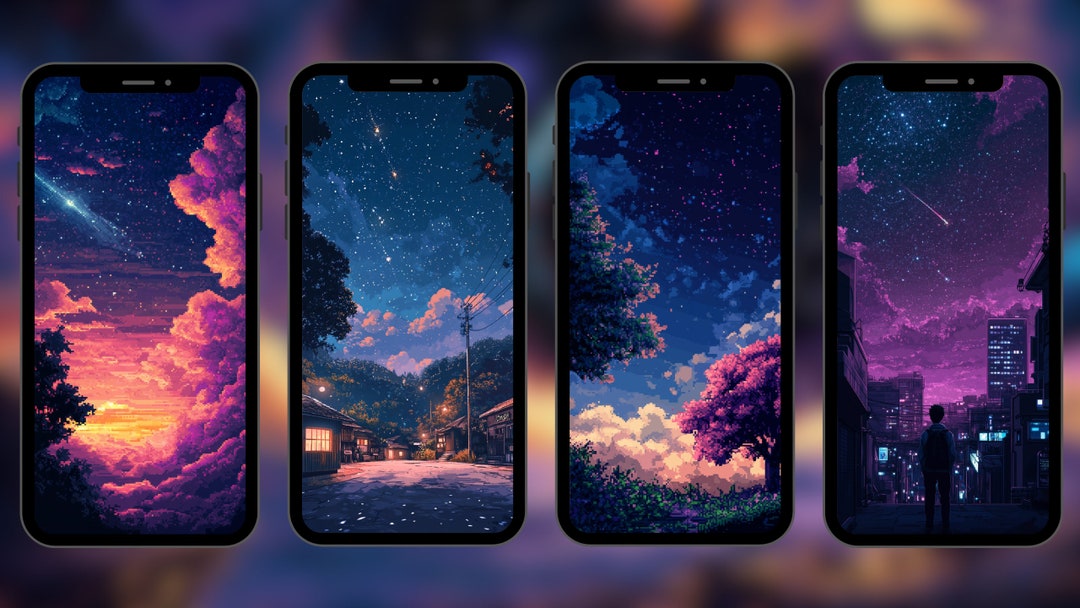 Pixel Art Phone Wallpaper: Cinematic Landscape Pack (digital Download ...