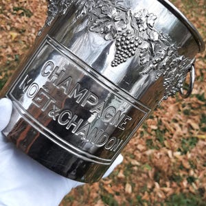 RUINART CHAMPAGNE Seau à Glace Noir Vintage Luxe Made in France 1980 - France