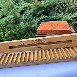 1960s Cigar Press – Antique Collectible Wooden Cigar Mold, Karl Hart, Schwetzingen