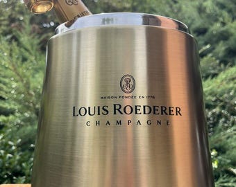 Enfriador de champán de metal trapezoidal con doble pared y cámara de aire LOUIS ROEDERER
