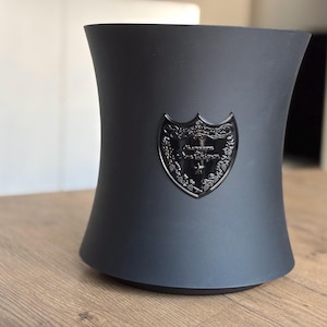Dom Pérignon black metal black shield champagne ice cooler bucket by Martin Szekely - Gift-ready condition - In unopened original packaging