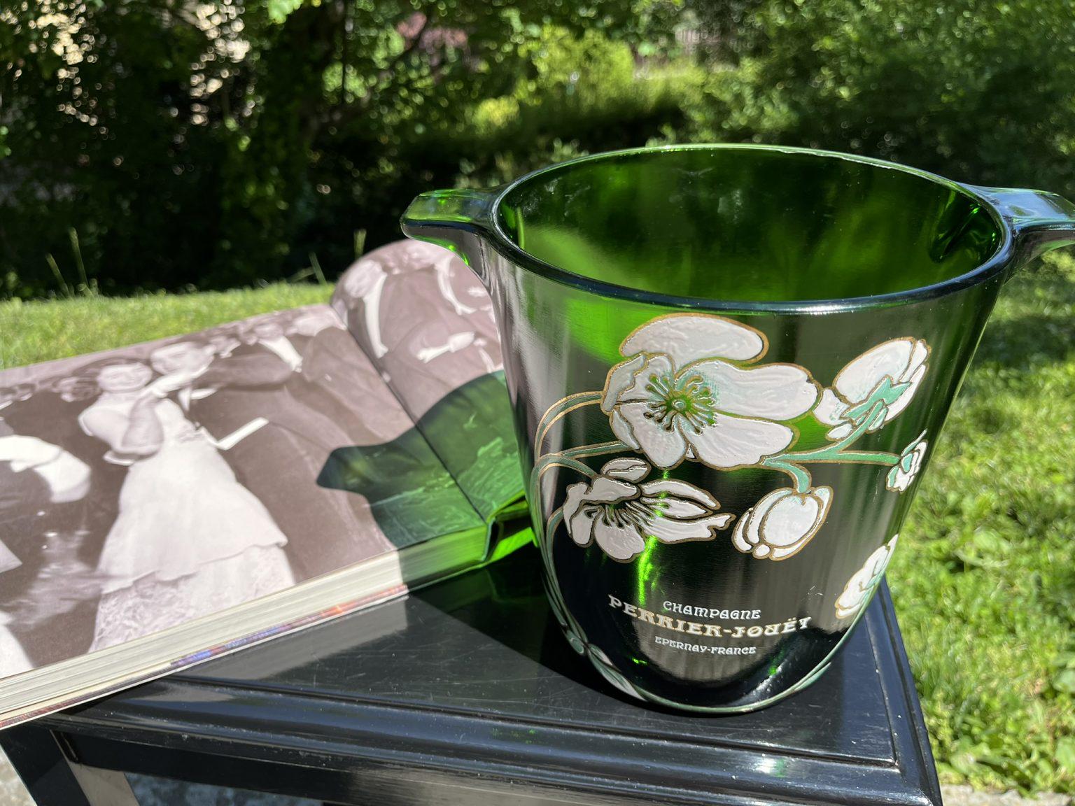 Seau à Glace Et Verre Vert Perrier Jouet – Alu Et Verre, Fabriqué En France, NEUF Rare