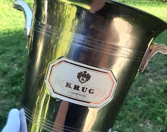 Balde de gelo vintage para champanhe KRUG – década de 1980 ARGIT